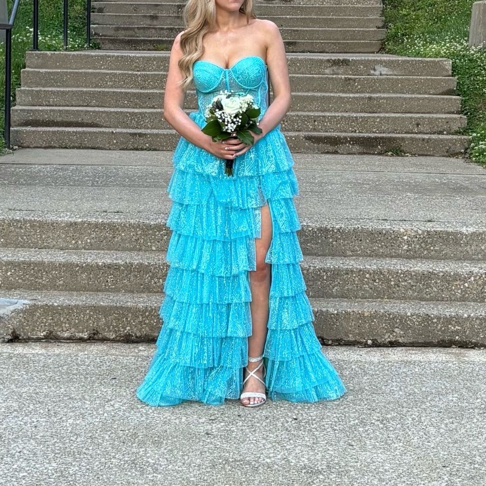 Jovani Size 0 Teal Dress